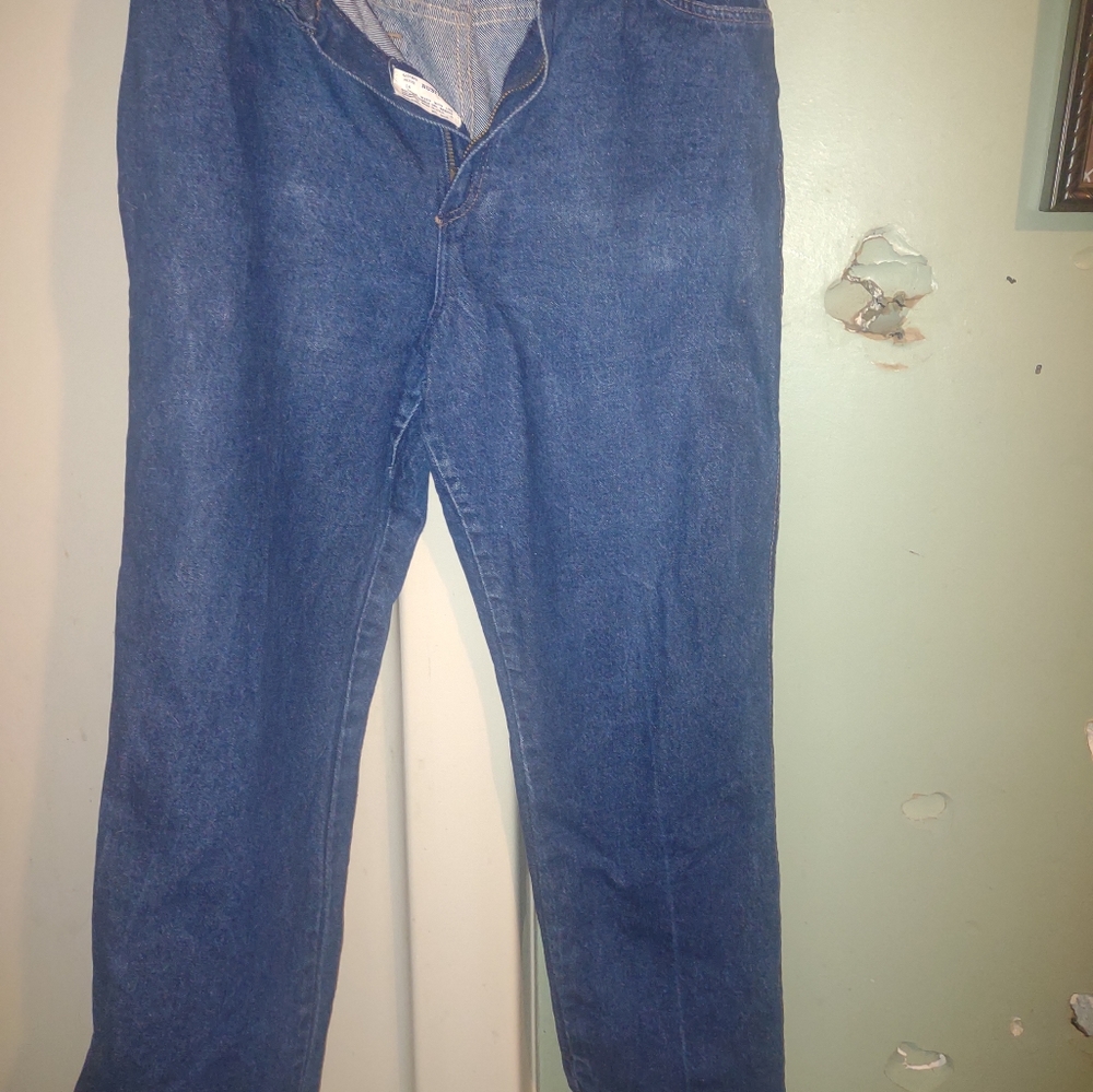 Woman's petite size 14 vintage classic Sally fine club 70' s dark‎ wash Rustlers
